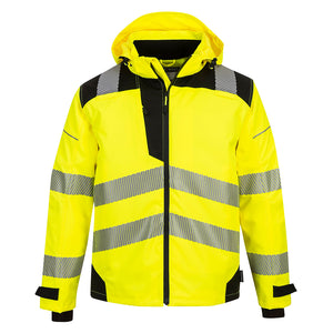 Class 3 Portwest PW3 Extreme Breathable Rain Jacket Yellow/Black