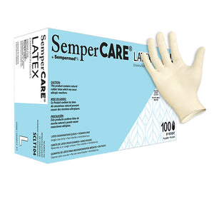 (70 Case/Full Pallet) SemperCare Latex Powder Free (6 mil) | Exam Grade | Case of 1000