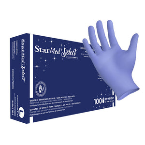 (95 Case/Full Pallet) StarMed Select Violet Blue Nitrile Gloves (3 mil) | Exam Grade | Case of 1000