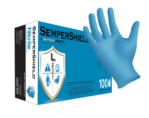 (70 Case/Full Pallet) SemperShield Blue Nitrile Gloves (6 mil) | Exam Grade | Case of 1000