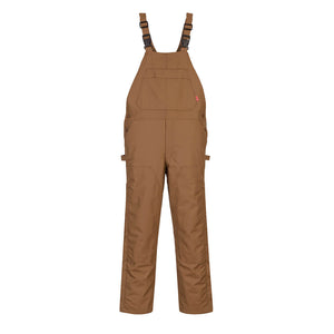 Portwest FR Duck Quilt Lined Bib Overall Brown