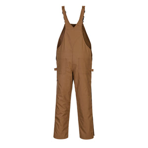 Portwest FR Duck Quilt Lined Bib Overall Brown