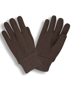 10 oz Men's Heavy Weight Cotton/Poly Brown Jersey Gloves