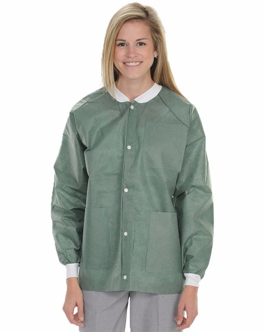 (10/Pack) Valumax Heavy Weight Disposable Lab Jackets - Neutrals